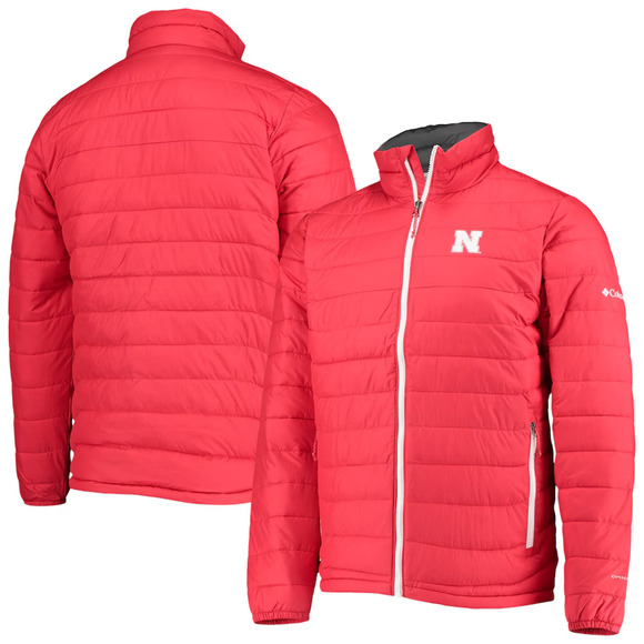 NWT‎ Columbia Men's Powder Lite Insulated Jacket Red XXL NEBRASKA CORNHUSKERS - Picture 1 of 6